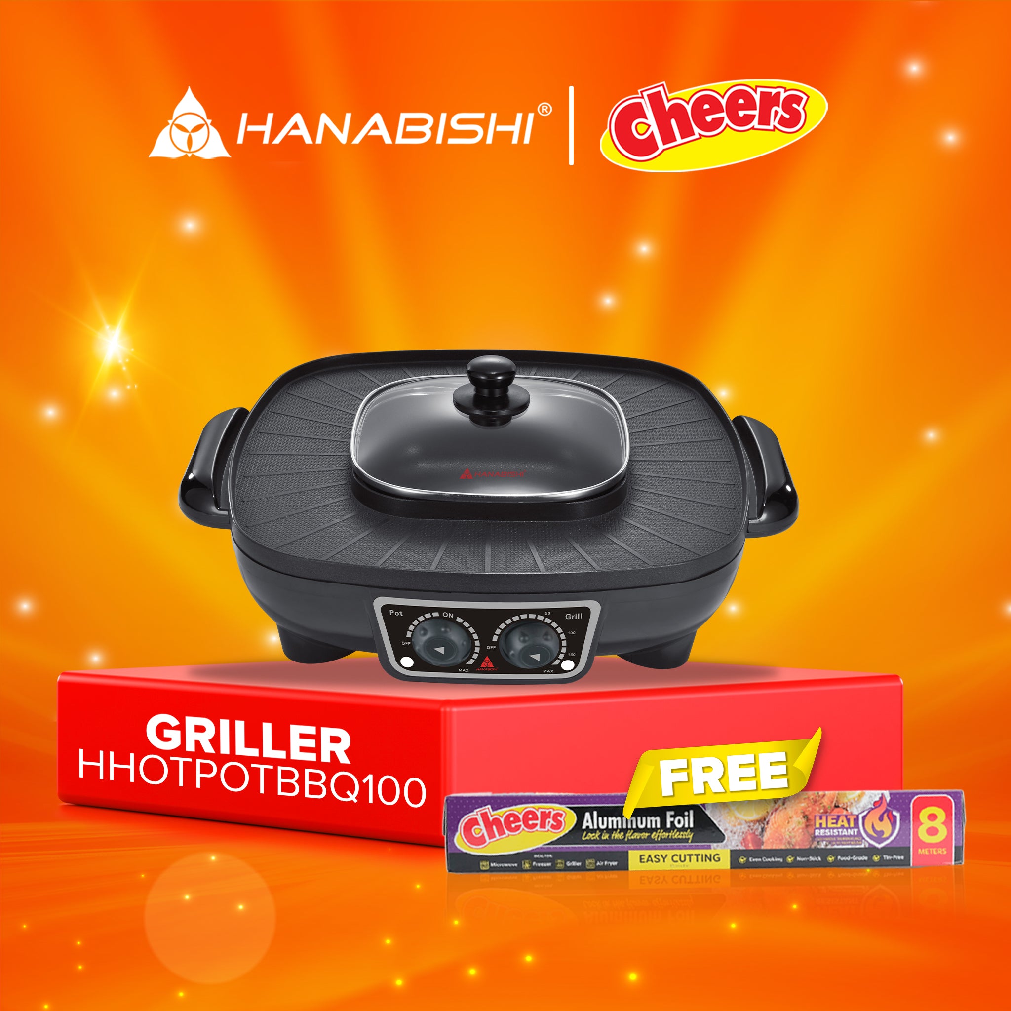 Hanabishi Hotpot BBQ Griller HHOTPOTBBQ100