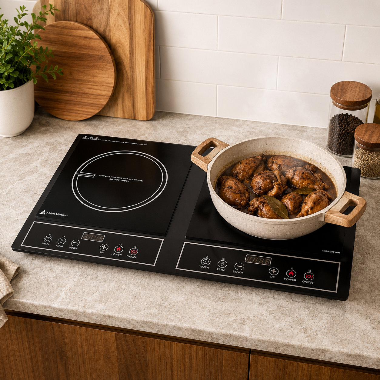 Hanabishi Twin Induction Cooker HIC400TWIN