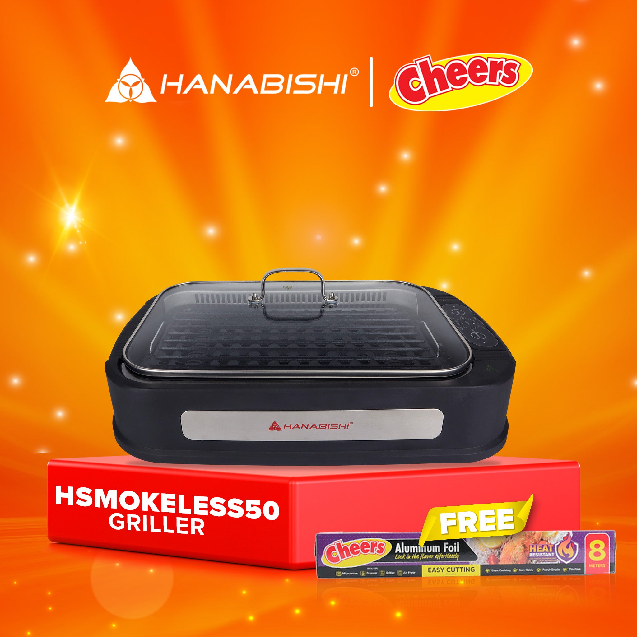 Hanabishi Smokeless Indoor Grill HSMOKELESS50