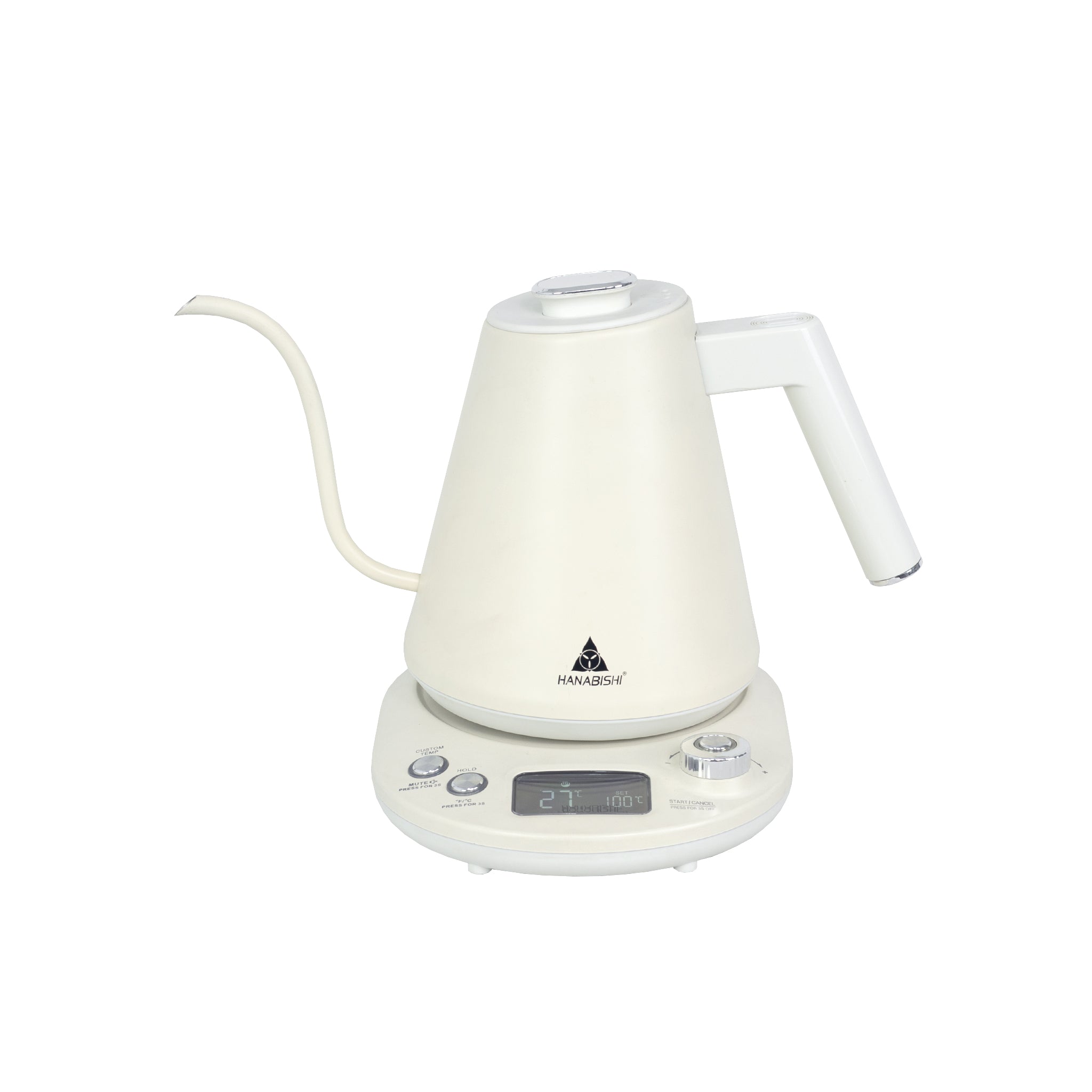 Hanabishi Digital Goose Neck Kettle 1L  HWK-10GNBLK, HWK-10GNWHT