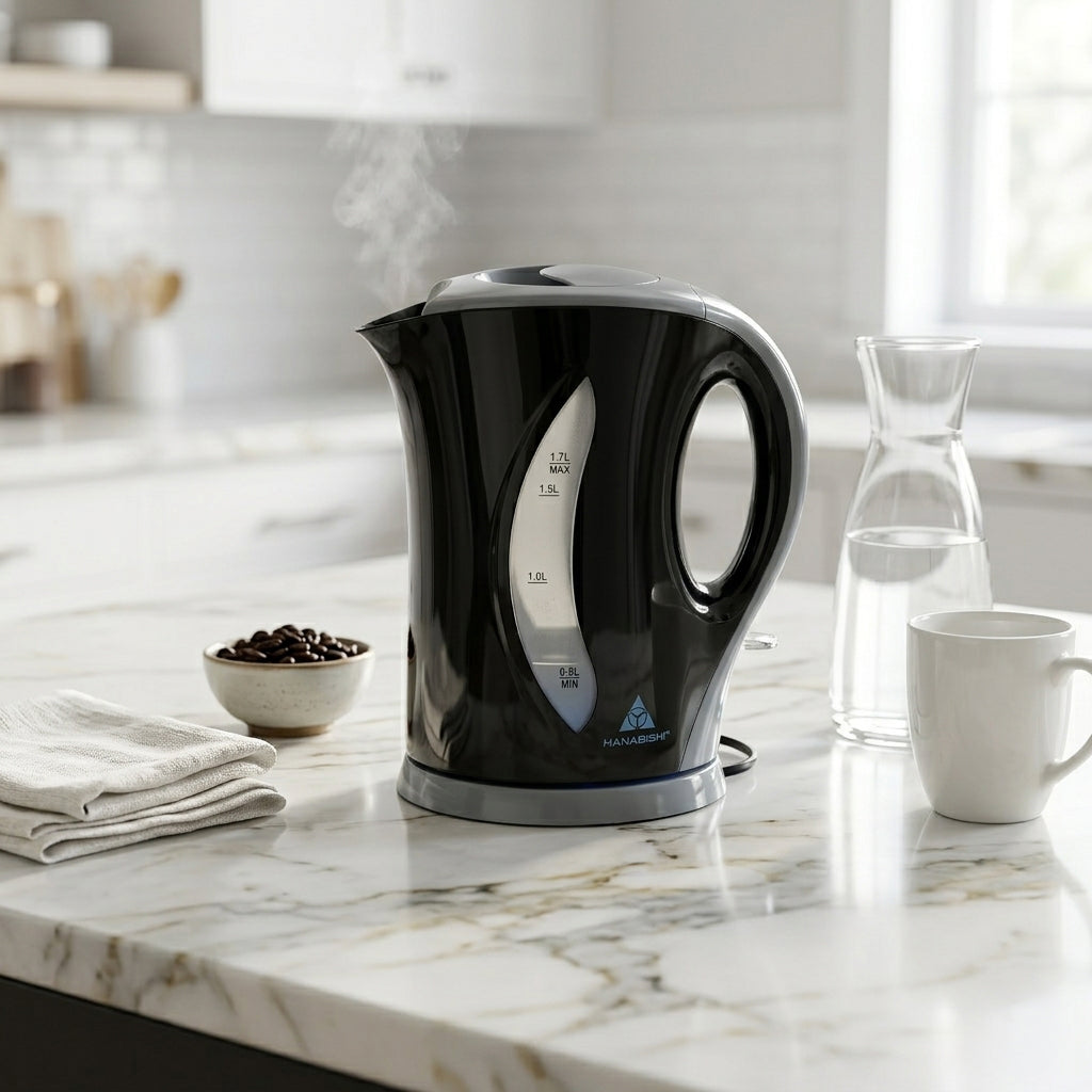 Hanabishi Water Kettle 1.7L  available in 3 colors (gray, white & black) HWK317