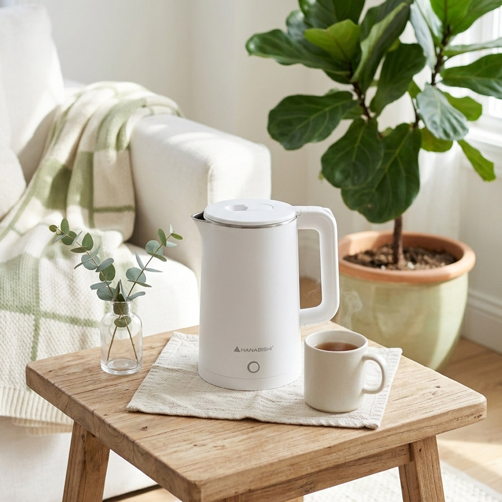 Hanabishi Electric Water Kettle Pearl White Series 1.7L HWK517XWHT