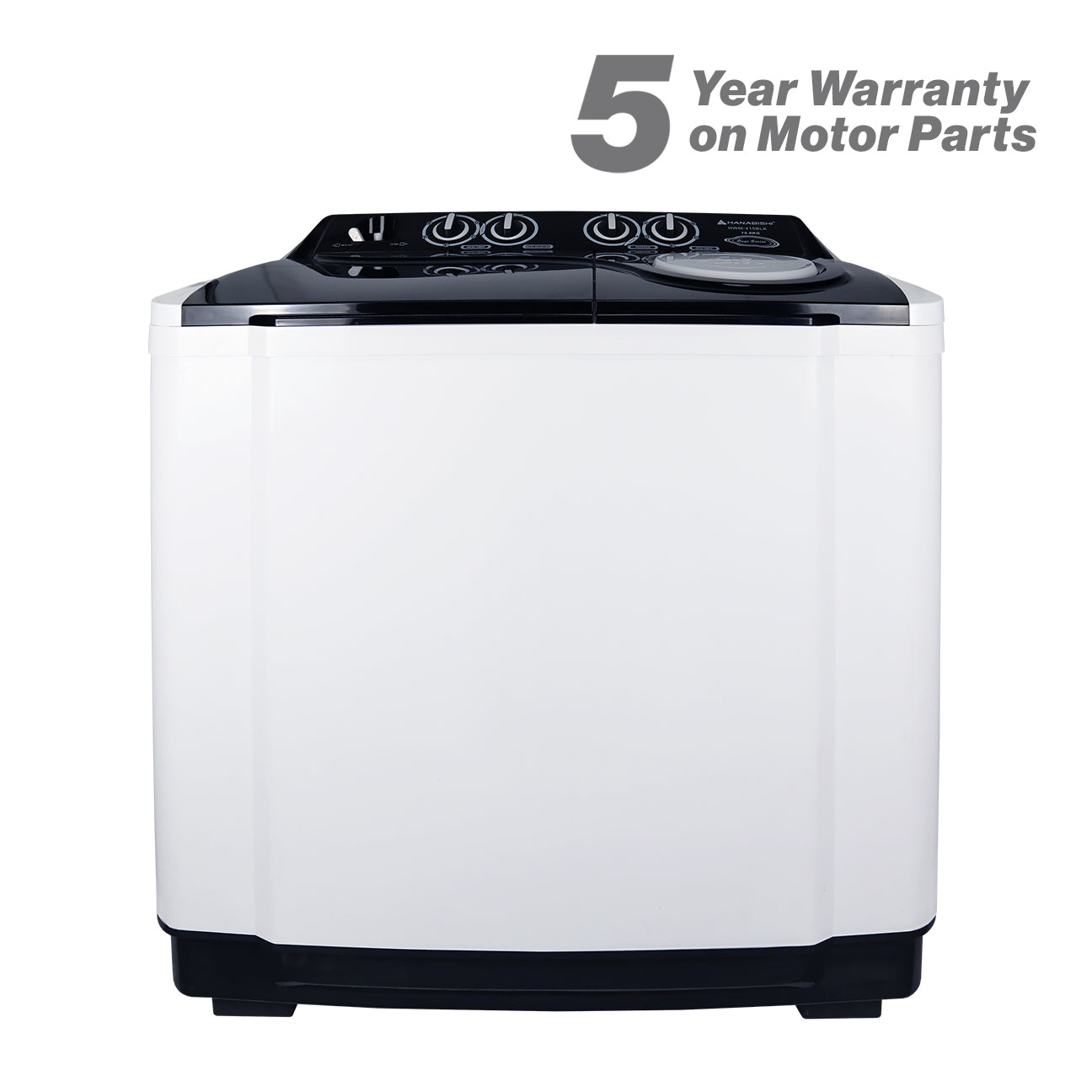 Hanabishi Twin Tub Washing Machine 15Kg Capacity HWM415BLK