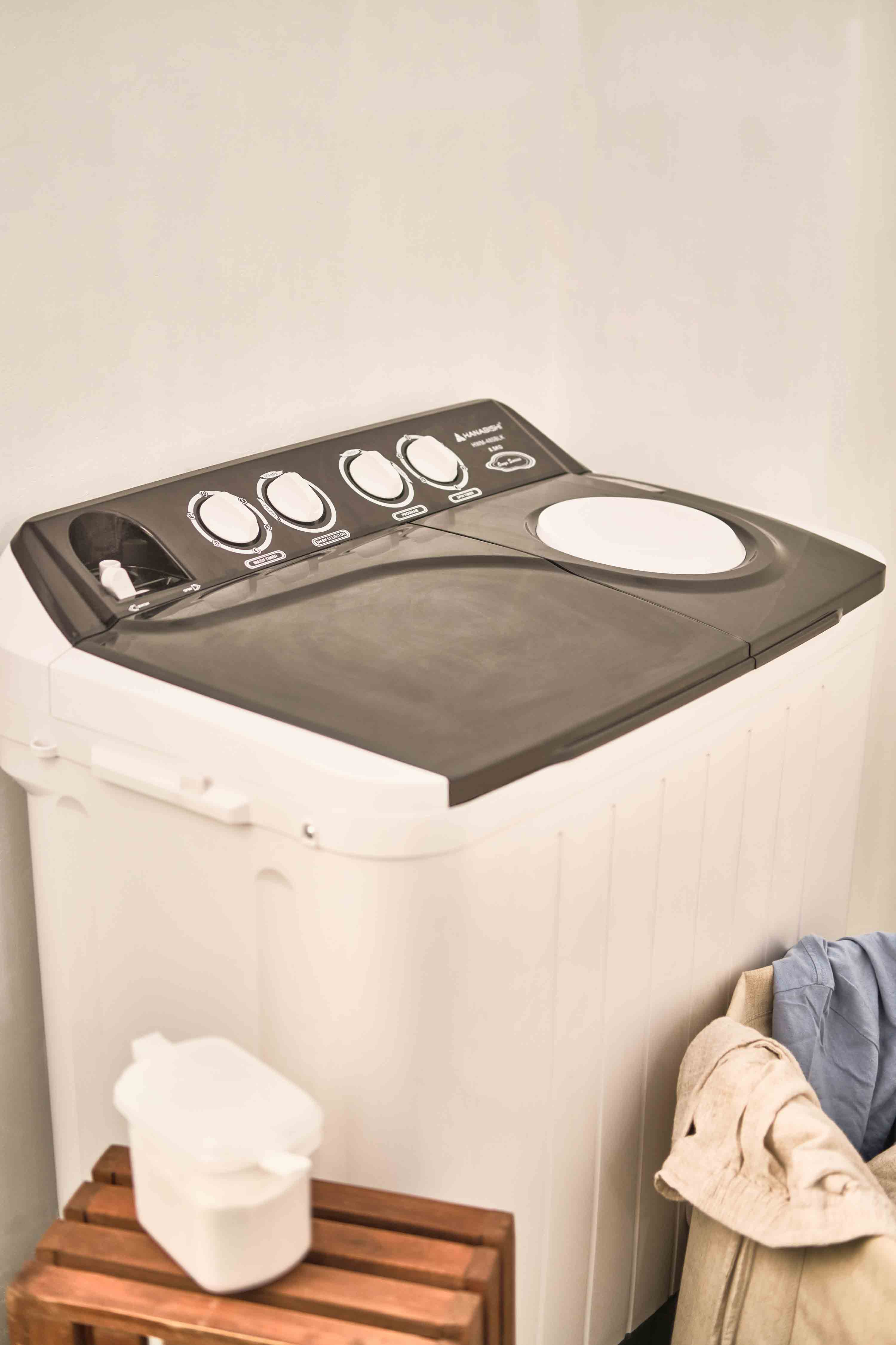 Hanabishi Twin Tub Washing Machine 8.5Kg Capacity HWM485BLK